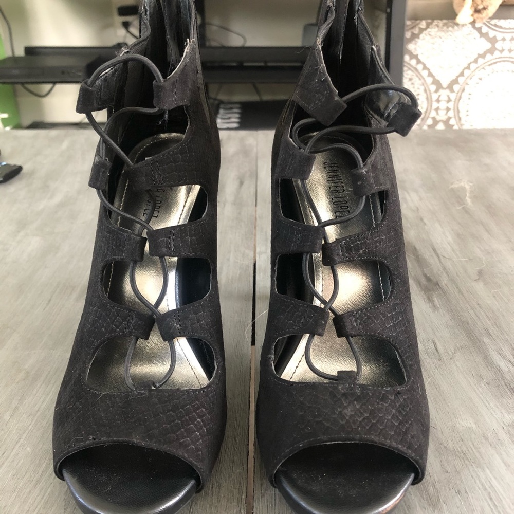 Black Strappy Heels